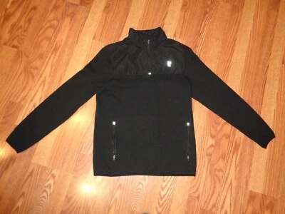 FILA 1/4 CREMALLERA JERSEY SUDADERA NEGRO POLI Y ALGODÓN POLI JERSEY BOLSILLOS CREMALLERA S Foto 1 de 2