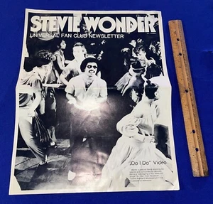 vintage 1980s Stevie Wonder Universal Fan Club NEWSLETTER Vol.1 # 2 - Picture 1 of 3
