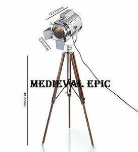  Vintage Marine Searchlight Tripod Floor Lamp