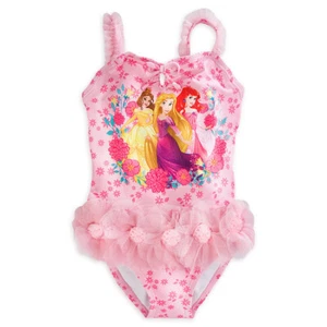 Disney Store The Three Princesses One Piece Girls Swimsuit - Picture 1 of 2