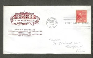 #827 22c CLEVELAND PREXIE ISSUE FDC-WASHINGTON,DC NOV 22-1938 FARNAM CACHET - Picture 1 of 1
