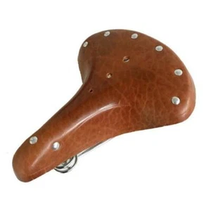 Vintage Leather Bicycle Bike Seat Saddle W/ Spring Cushion Road Mountain Cycle - Picture 1 of 12