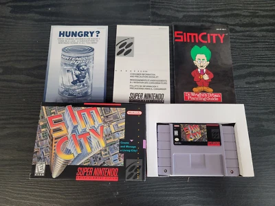 SimCity Sim City for Super Nintendo SNES Complete In Box CIB Near Mint - Image 1 of 4