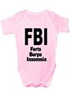 Fbi Farts Burps Babygrow Vest Baby Clothing Funny Gift