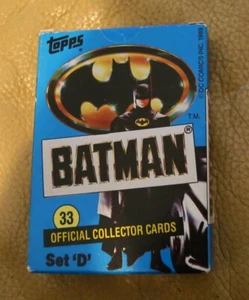 BATMAN 1989 TOPPS ORIGINAL OFFICIAL COLLECTOR CARDS SET D - Foto 1 di 2