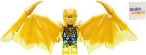 LEGO Ninjago Crystalized: Jay Golden Dragon Minifig with Lightning Sword - Picture 1 of 4