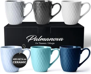 MIAMIO β 6 x 400 ml β Coffee Mug Set/Mug - Modern Ceramic Mug Matt - Coffee Mug - Picture 1 of 6