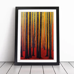 Abstract Indian Forest Framed Canvas Wall Art Print Poster Picture, Home Decor - Picture 1 of 8