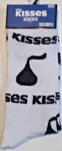 Men's White Crew Crazy Socks size 6-12/Hersey Kisses - Picture 1 of 4