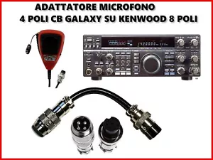 ADATTATORE MICROFONO 4 POLI CB GALAXY SU RICETRASMETTITORI KENWOOD 8 POLI - Imagen 1 de 3