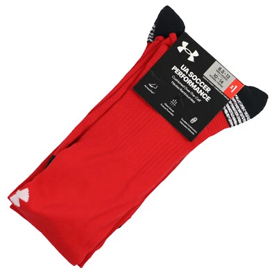 Calcetines Under Armour UA Soccer Performance Over The Pantorrilla talla L grandes (8,5-13) rojos Foto 1 de 4