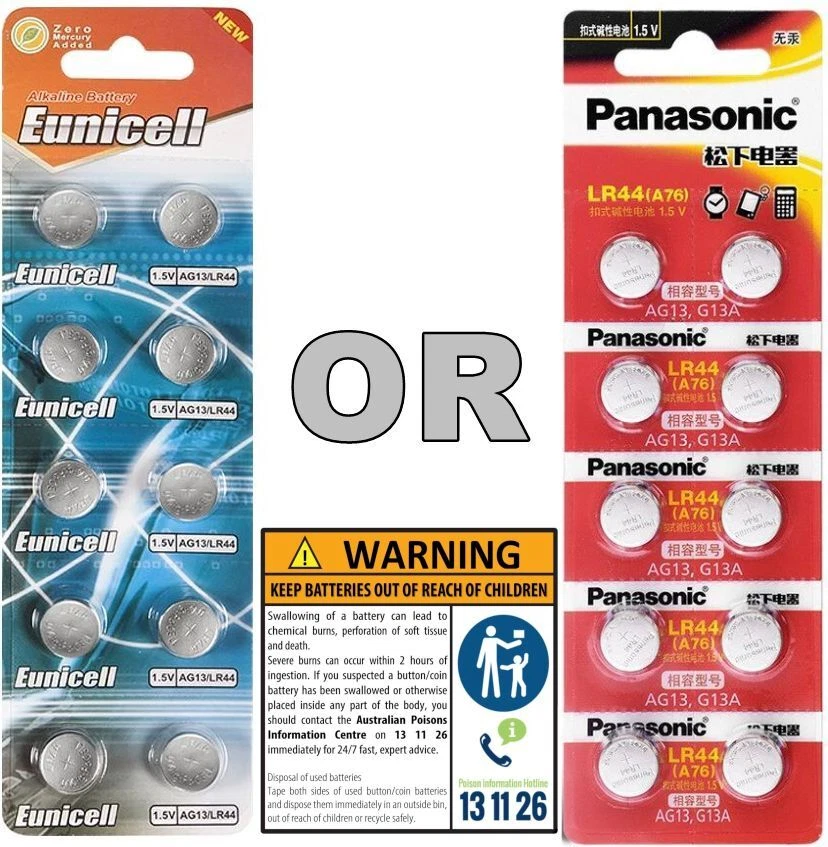 LR44 AG13 A76 1.5V Alkaline Coin Button Battery Remote Cell Watch Toy Batteries - image 1 of 1