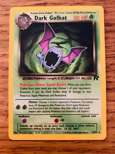 ¡Juego de cohetes Dark Golbat (24/82) Non Holo Team rara tarjeta de Pokémon! ¡P&P GRATIS! - Imagen 1 de 33