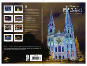 france 2023 catherale CHARTRES in light 20 years monument door art ms8v FULL - Picture 1 of 2