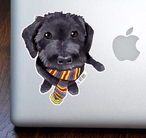 Calcomanía a todo color Yorkipoo Yorkie Poo Art para Macbook de 13" - Imagen 1 de 2