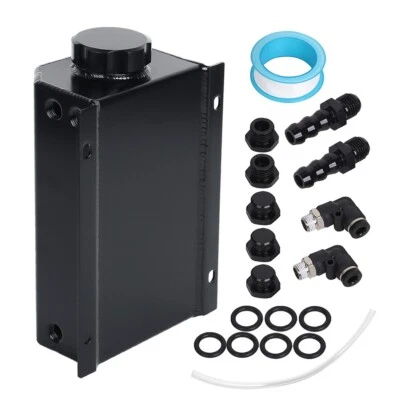 Tanque de combustible de 0,52 galones 2L con tapa y transmisor de nivel aluminio pulido negro Foto 1 de 4