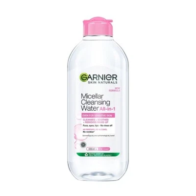 400ml Garnier Micellar Cleansing Water Face Eye Sensitive Skin Makeup Remover  - Image 1 of 4