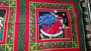 PANEL DE ALMOHADA DE ALGODÓN - CREE (2) SANTA & TRINEO VIP CRANSTON - CORTE, COSER Y COSAS - Imagen 1 de 2