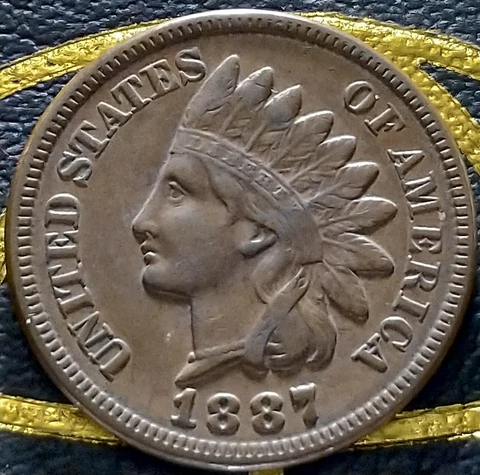 1887 IINDIAN HEAD PENNY / CENT EXTRA FINE Cover