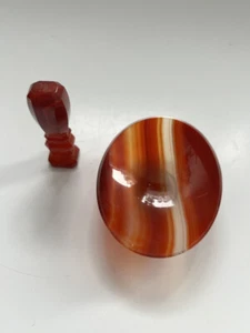 Petschaft mit Schale Stein Antik - Bild 1 von 7