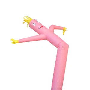 Tubo inflable publicitario hombre 12 pies inflable mosca chico ondulado rosa sin soplador - Imagen 1 de 1