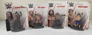 WWE MATTEL 4 TOY FIGURINE Lot-3" ACTION FIGURE WRESTLING - The Rock/Cena/Styles - Picture 1 of 6