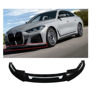 For 2021-2026 BMW 4 Series G26 Gran Coupe i4 M50 Front Lip Splitter Gloss Black Foto 1 de 4