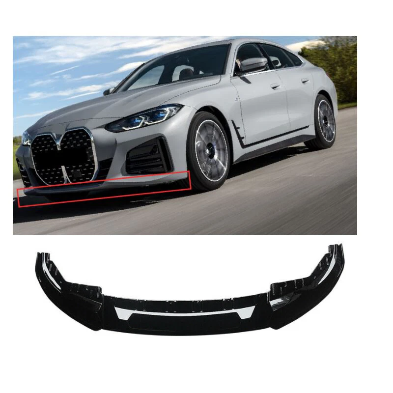 For 2021-2026 BMW 4 Series G26 Gran Coupe i4 M50 Front Lip Splitter Gloss Black Foto 1 de 4