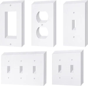 46 Pack Outlet Insulation Pads Wall Plates Outlet Sealers for Electrical Outlets - Picture 1 of 12