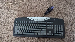 Gateway SK-9920 With Round PS/2 Plug Cord Vintage Keyboard black - Picture 1 of 2