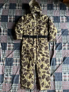 New Old Stock Vintage Cabela’s Waterproof Camo Hunting Coveralls Men’s Size M - Picture 1 of 9