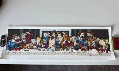 Sean Cliver "Última Cena" Edición Limitada. Serigrafía Arte HUF Firmado Numerado Raro Foto 1 de 4