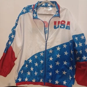 Vintage USA Windbreaker Lightweight Jacket Size Large 1990s Funny Guy Creations - Picture 1 of 5