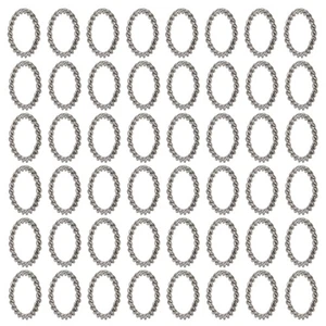 100 Pcs Edelstahlschmuckkreis Halskette Biegeringe Verdrehte Für - Bild 1 von 12