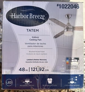 Brand New Harbor Breeze Tatem Indoor Ceiling Fan 48” - Picture 1 of 8