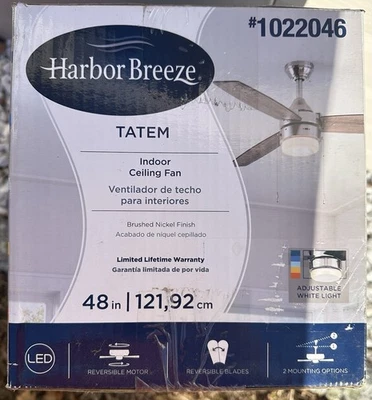 Brand New Harbor Breeze Tatem Indoor Ceiling Fan 48” - Image 1 of 4