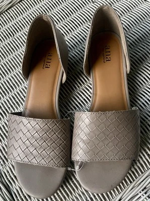 A.N.A. A New Approach Women’s Open Toe and Side Flat Shoes Taupe size 8 Sandals - Image 1 of 4