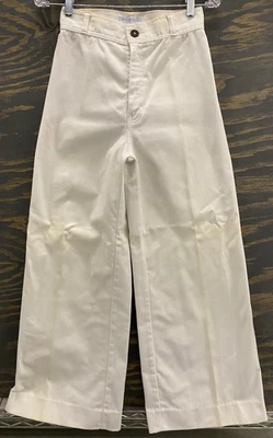 VIntage Levis Pants Women Small White Wide Leg 70s Sailor Semi Elastic Waist - Image 1 of 4