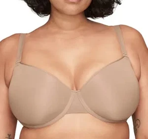 Neu ohne Etikett CUUP 34D The Demi moderner beigefarbener T-Shirt-BH 130200 - Bild 1 von 7