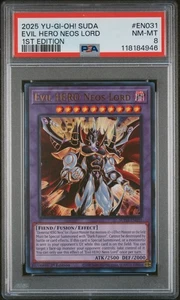 Yu-Gi-Oh! Suda-Supreme Darkness Evil Hero Neos Lord 1St Edition #EN031 PSA 8 - Picture 1 of 2