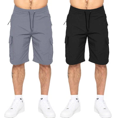 Mens Cargo Shorts Enzo Elasticated Waist Waterproof Casual Summer Half Pants - Image 1 of 2