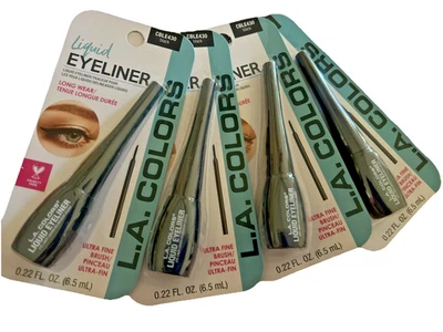 2x L.A. COLORS Liquid Eyeliner Long Wear with Ultra Fine Brush #CBLE430 BLACK - Image 1 of 2