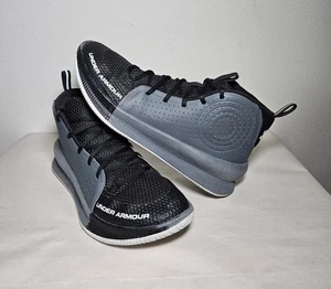 Under Armour Jet 2019 Black- Gray Basketball Sneakers Men's Size 9.5 Activewear - Picture 1 of 10
