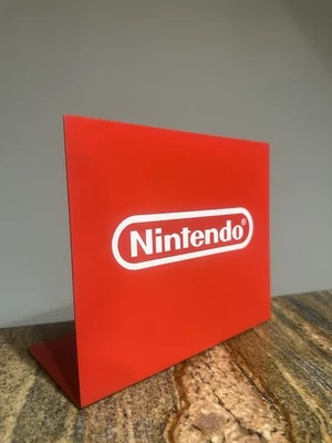 Authentic Nintendo Metal Store Sign Display Red Switch  1 & 2 RARE Retail Kiosk - Image 1 of 3
