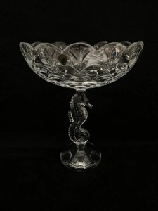 Waterford Crystal 40018941 Heritage 12" Seahorse Pedestal Bowl Signed - Picture 1 of 6