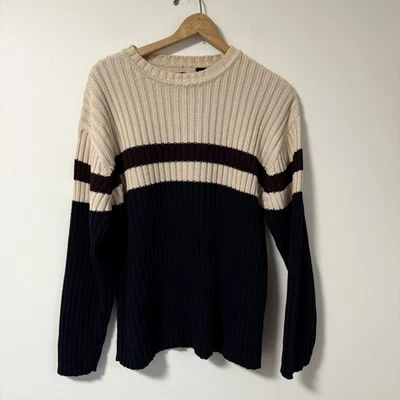 VTG 90's GAP Ribbed Knit Stripe Sweater Mens Size  XL Heavy Cotton Color Block - Image 1 of 4