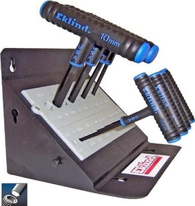 EKLIND 64611 Power-T Handle Hex Key allen wrench - 8pc set Metric MM sizes 2-... - Picture 1 of 6