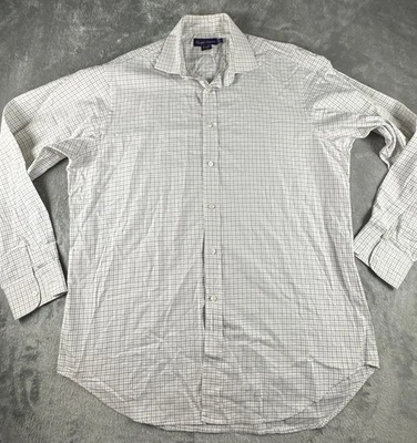 Ralph Lauren Purple Label Shirt Men 16 1/2 Dress Grid Check Button Up Formal - Image 1 of 4