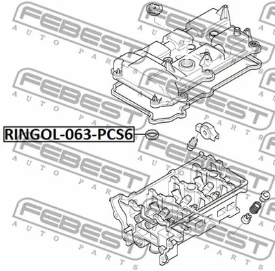Tubo de bujía anillo de sello para MPV Mazda Febest 2000-2007 6 piezas RINGOL-063-PCS6 Foto 1 de 2