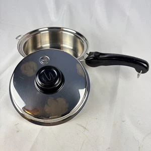 Saladmaster HS-316Ti Titanium Stainless Steel 8.6 in 22 cm Saucepan Skillet EUC - Picture 1 of 16